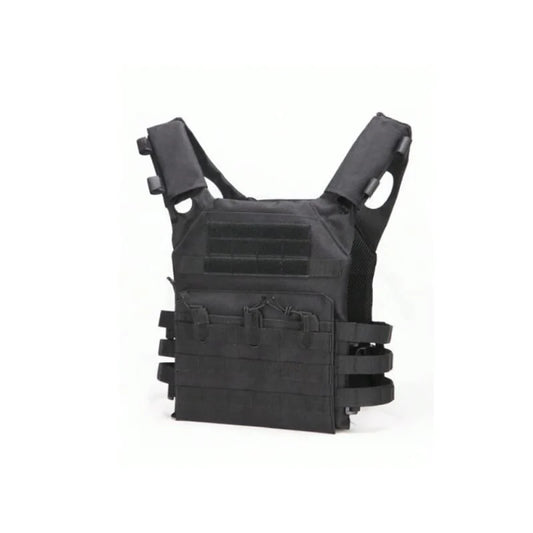 BLACK LIGHTWEIGHT MOLLE PLATE CARRIER / VEST